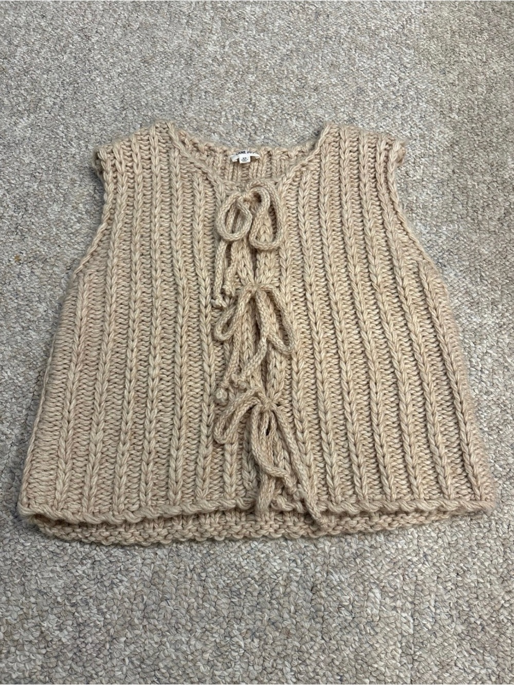Chunky Knit Tie-Front Vest